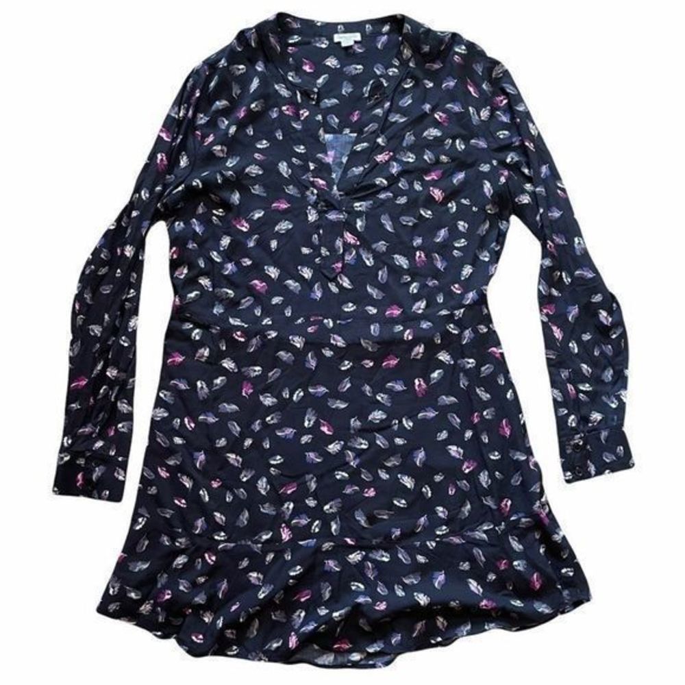 Splendid‎ V-Neck Feather Design Ruffle Dress Size L